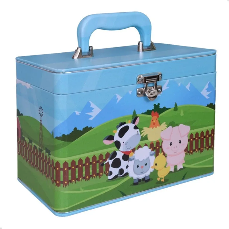 Maleta Box 240 fotos 15x21 com 4 Álbuns Fotográficos fazendinha Bebê Sítio Animais - Não Disponível - Papelaria