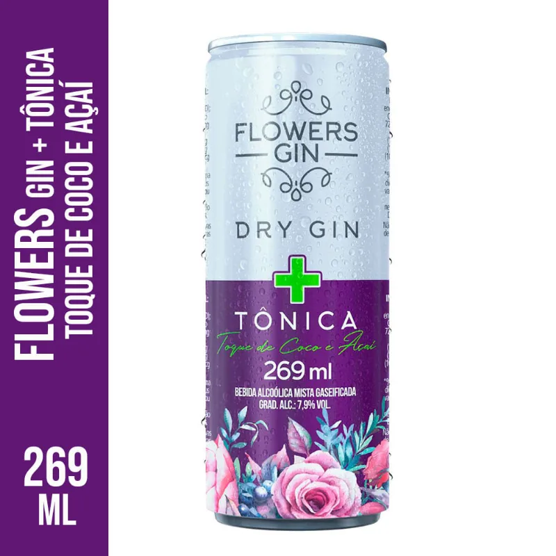 Gin Tônica Flowers Coco e Açaí 269ml