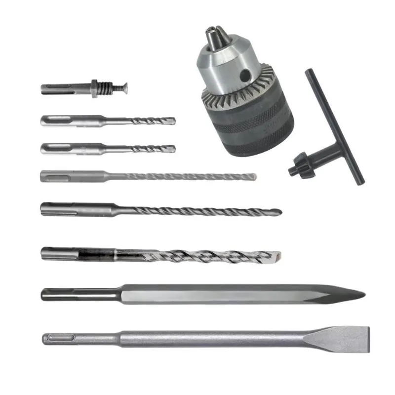 Kit 5 Brocas + Ponteira Talhadeira Mandril E Adaptador Lotus