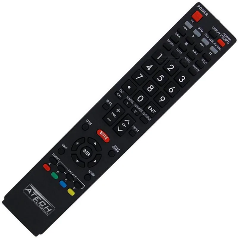Controle Remoto Compatível TV LED Sharp Aquos