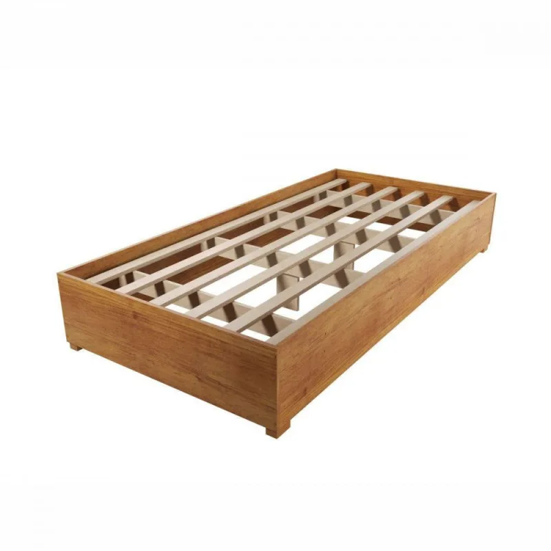 Base Cama Box Solteiro Imperatriz Com Pés Mel Viero - Viero Móveis - Colchões