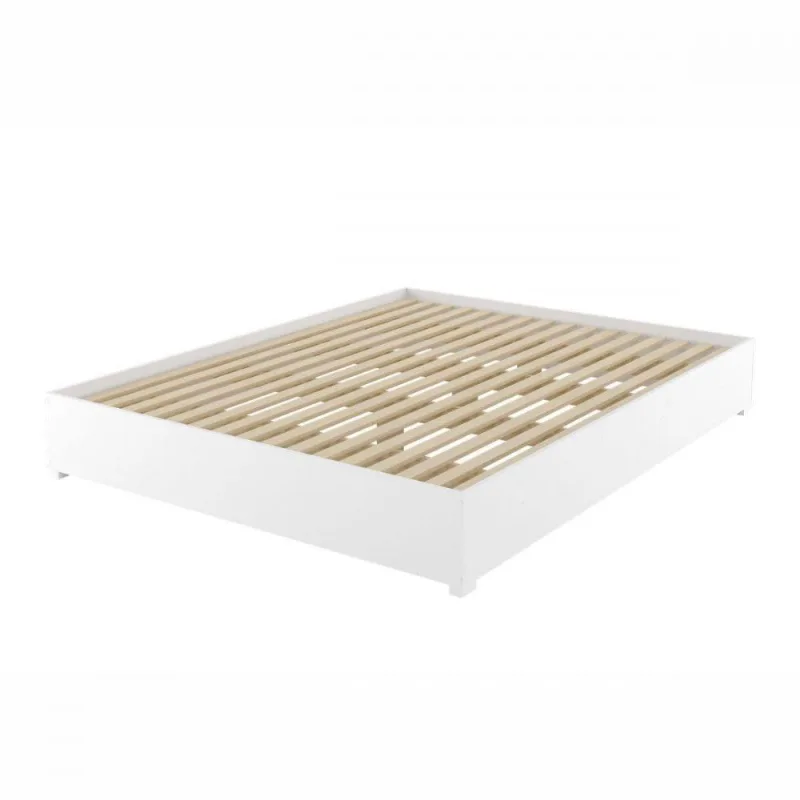 Base Cama Box Queen Imperatriz Com Pés Branco Viero Branco