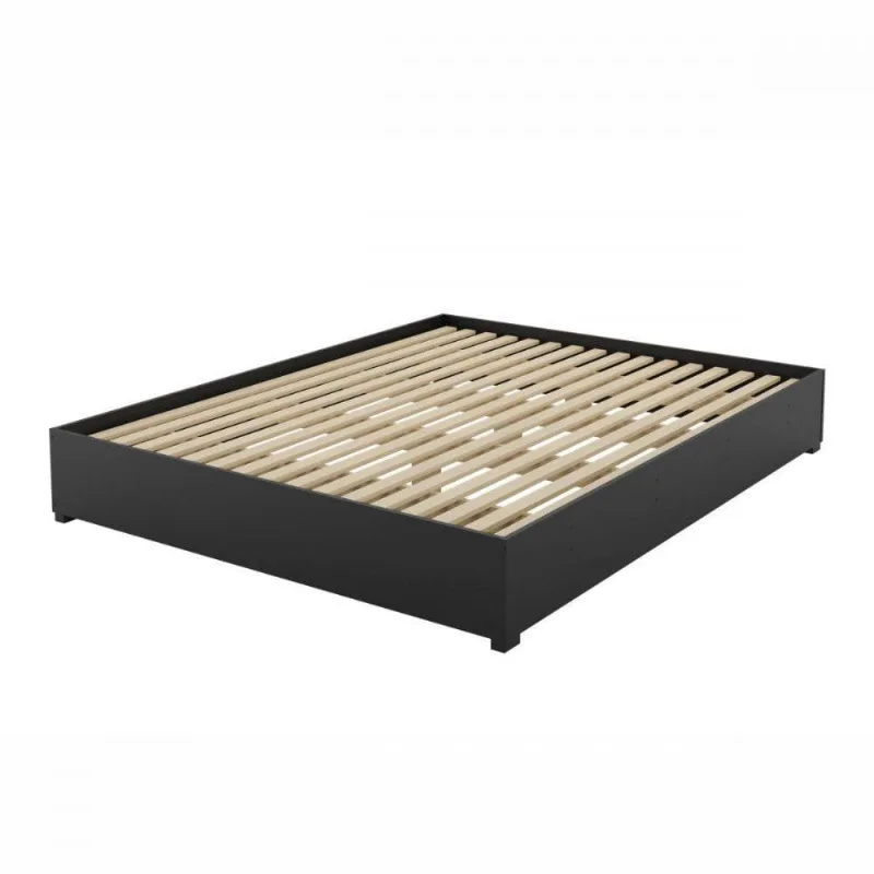 Base Cama Box Queen Imperatriz Com Pés Preto Viero Preto