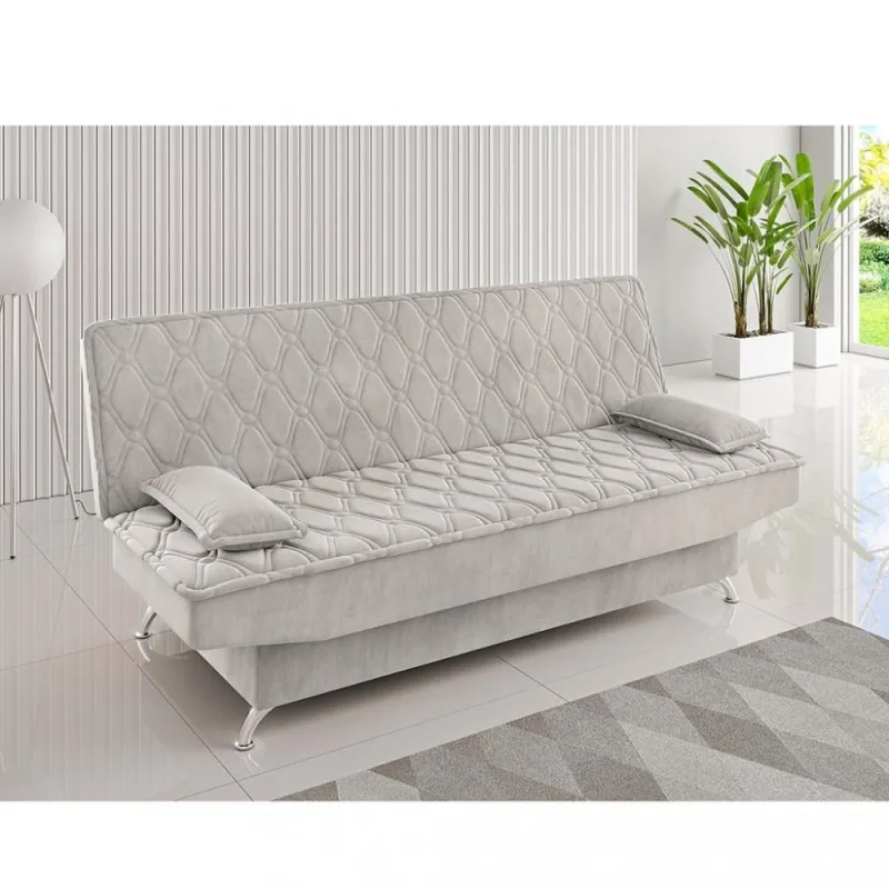 Sofá Cama 183cm Veludo Everest Viero - Não Disponível - Móveis
