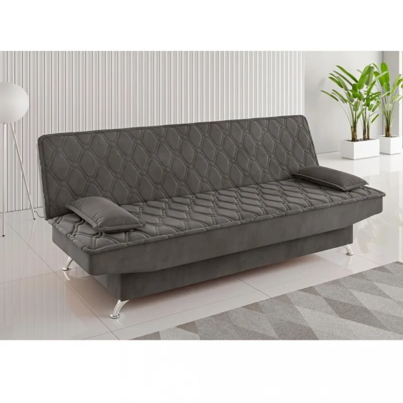Sofá Cama 183cm Veludo Everest Viero - Não Disponível - Móveis