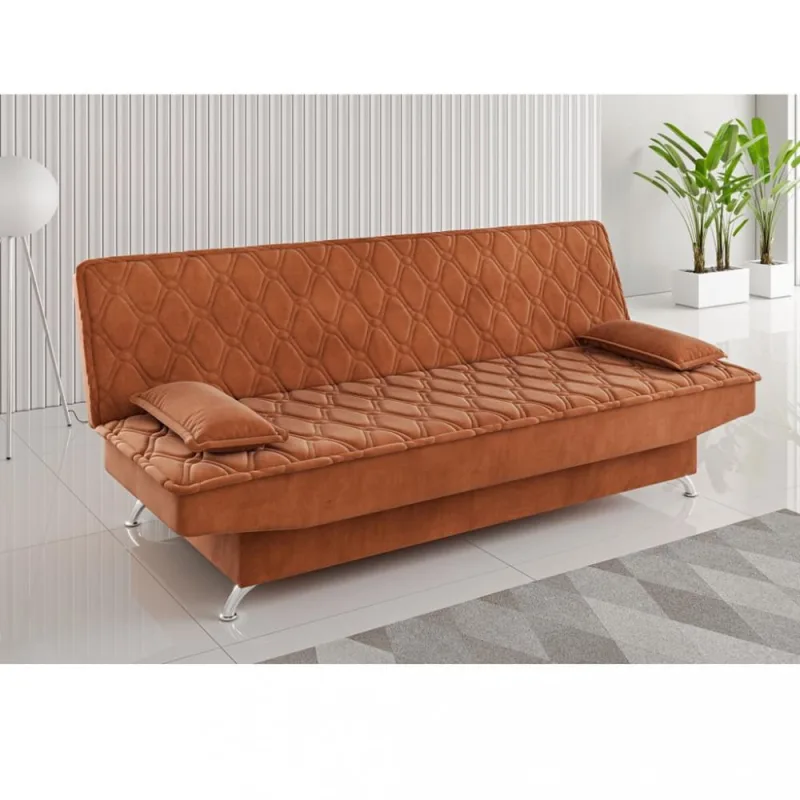 Sofá Cama 183cm Veludo Everest Viero - Não Disponível - Móveis
