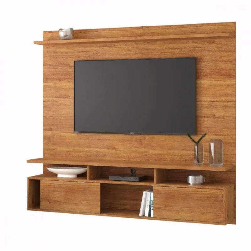 Painel Supreme Para Tv Até 55 Polegadas Mel Viero Mel - Viero Móveis - Móveis