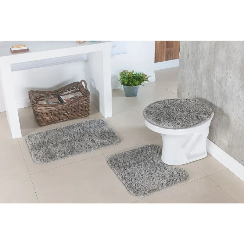 Kit Banho 3 Peças Classic Cinza Oasis