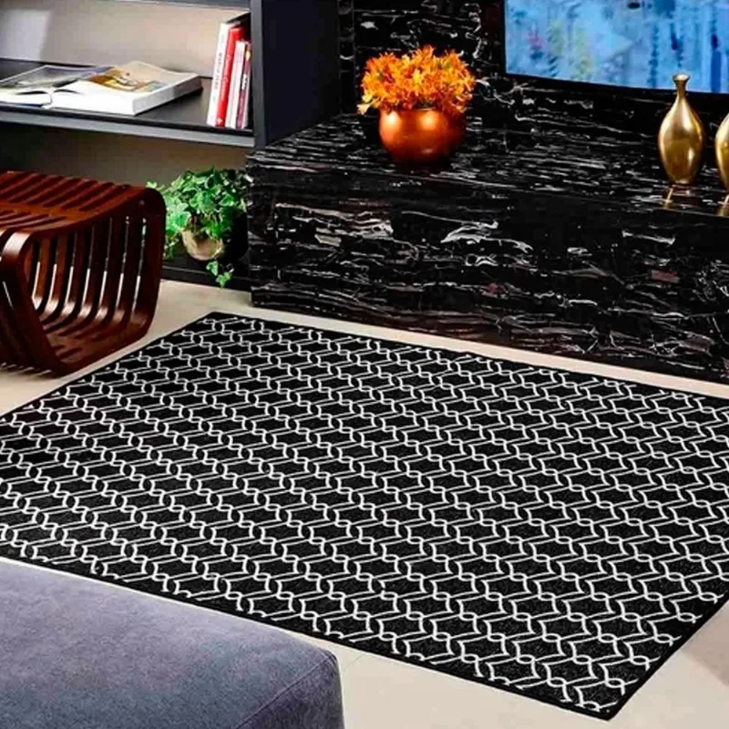 TAPETE PRATIK 1,40 X 2,00 DES 01/PRETO