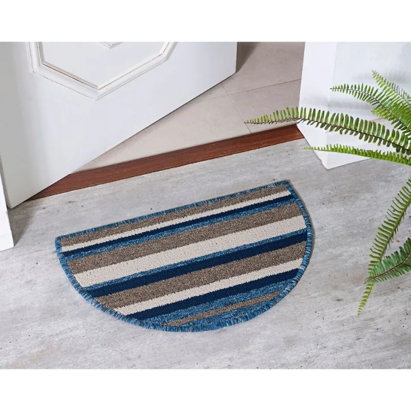 Tapete 38X60 Detroit Meia Lua Stripes Azul Oasis