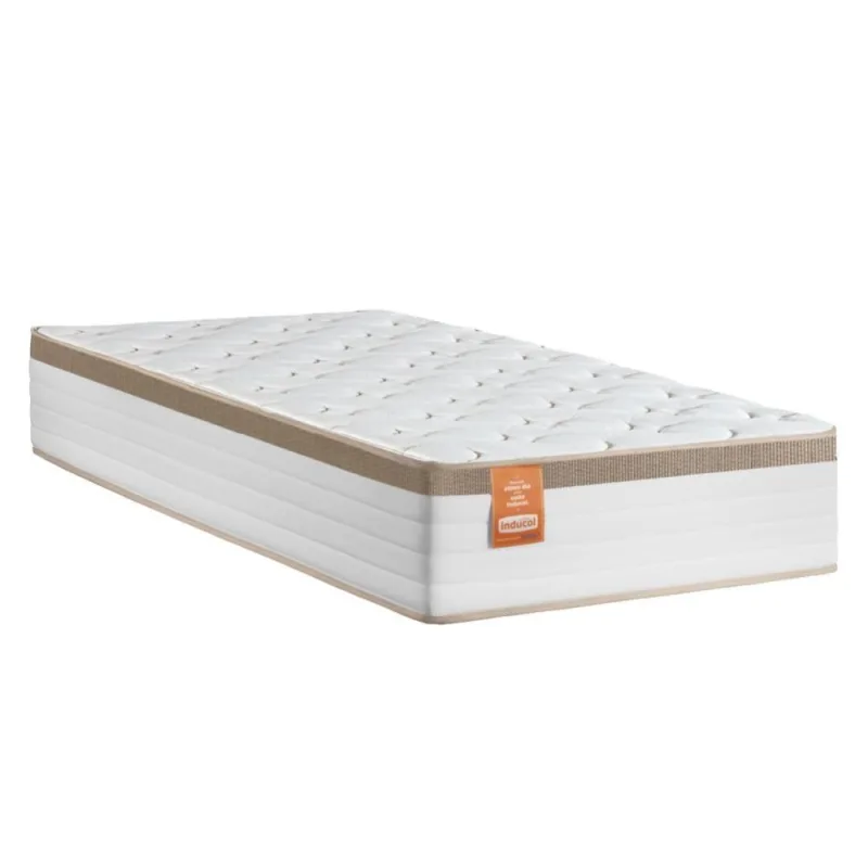 Colchão Solteiro Molas Ensacadas 88x188x27cm Branco/bege - Não Informado - Móveis