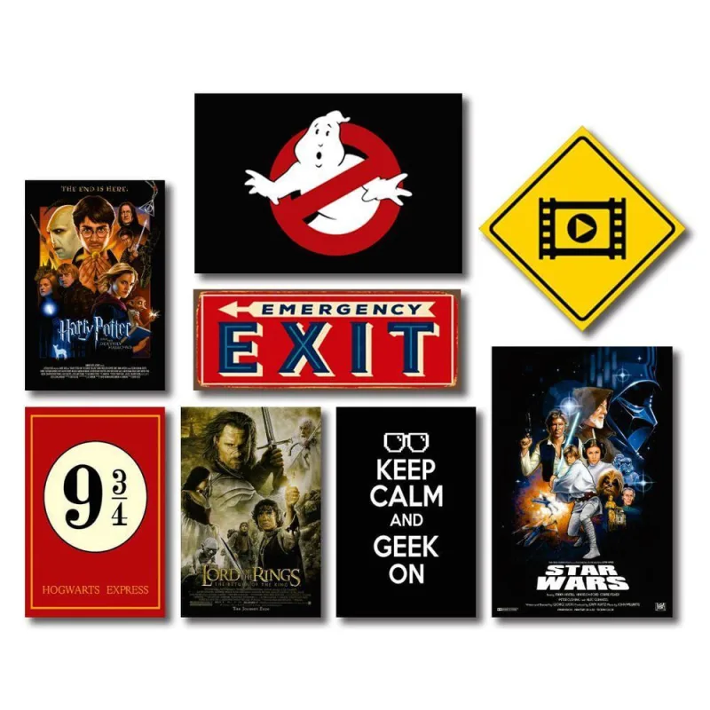 Kit 8 Placas Decorativas Geek Filmes Harry Potter Mdf - OUTRAS - Agro