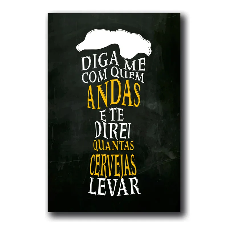 Placa Decorativa Frase Bebidas Cervejas Mdf 30x40 cm - Não Informado - Decoração