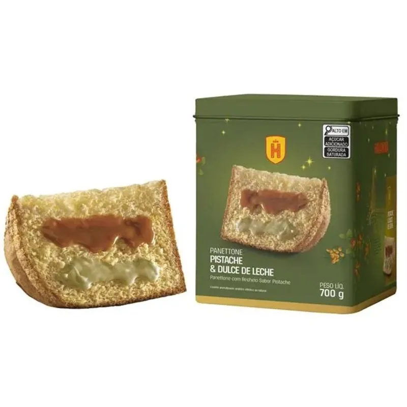 Panettone Havanna Lata Pistache e Doce de Leite 700g