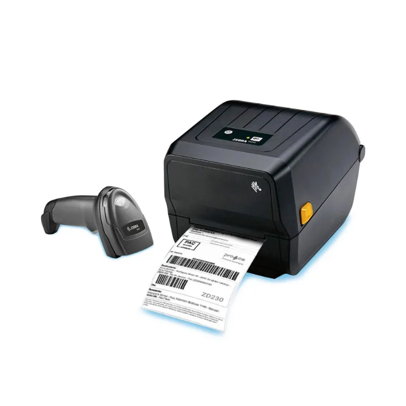 Kit Zebra Leitor DS2208 Sem Suporte + Impressora ZD230 Eth