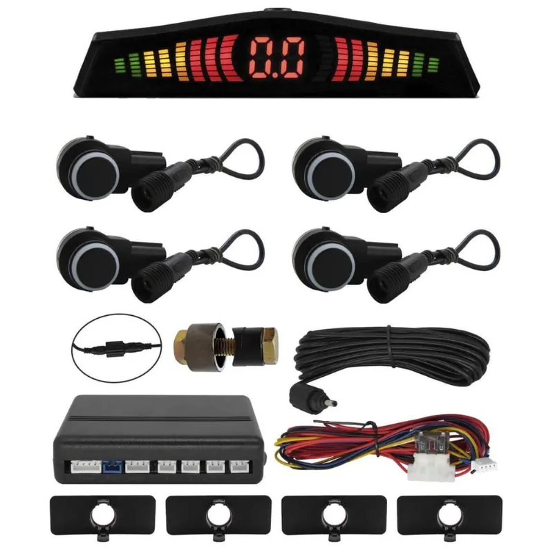 Kit Sensor Estacionamento Frontal Oem Orbe 4 Pontos Preto