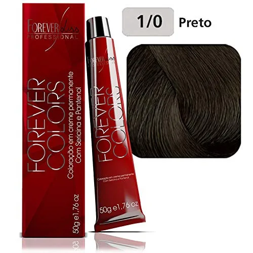 Tintura Forever Colors Preto 1.0 50g - FOREVER LISS - Higiene E Beleza