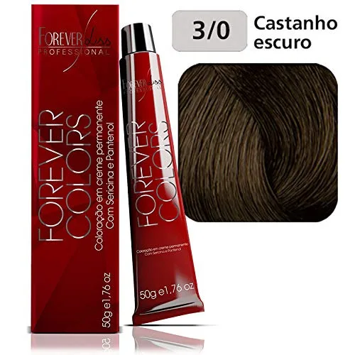 Tintura Forever Colors Cast Escuro 3.0 50g - FOREVER LISS - Higiene E Beleza