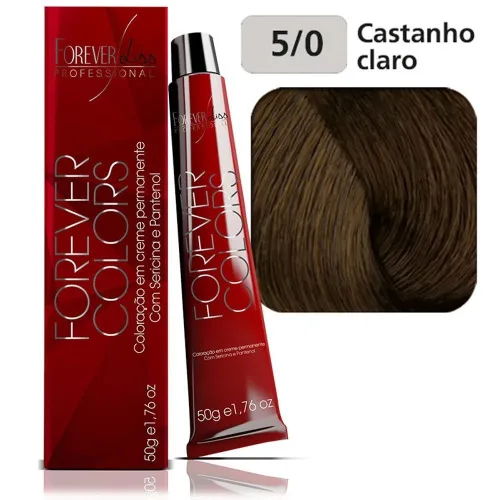 Tintura Forever Colors Cast Claro 5.0 50g - CLARO - Higiene E Beleza