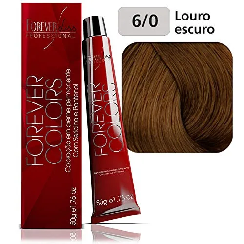 Tintura Forever Colors Louro Escuro 6.0 50g - FOREVER LISS - Higiene E Beleza