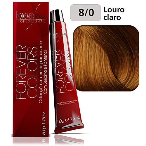 Tintura Forever Colors Louro Claro 8.0 50g - FOREVER LISS - Higiene E Beleza