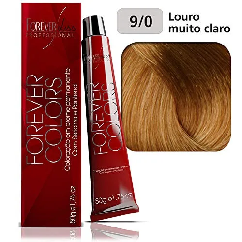 Tintura Forever Colors Louro Muito Claro 9.0 50g - FOREVER LISS - Higiene E Beleza