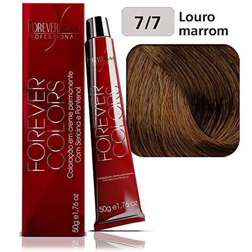 Tintura Forever Colors Louro Marrom 7.7 50g - FOREVER LISS - Higiene E Beleza