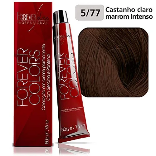 Tintura Forever Colors Cast Claro Marrom 5.77 50g - FOREVER LISS - Higiene E Beleza
