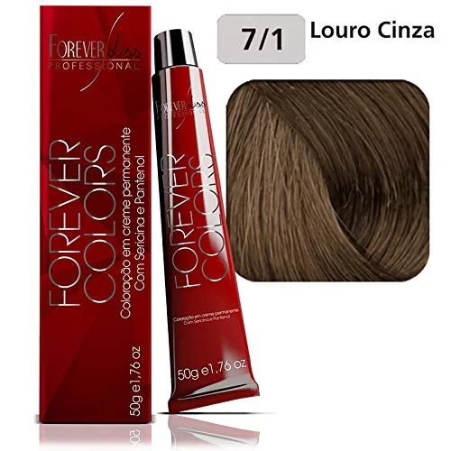 Tintura Forever Colors Louro Cinza 7.1 50g - FOREVER LISS - Higiene E Beleza