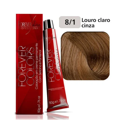 Tintura Forever Colors Louro Claro Cinza 8.1 50g - CLARO - Higiene E Beleza
