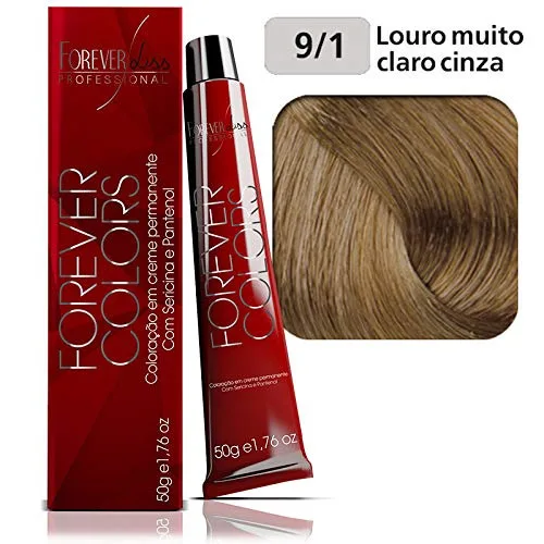 Tintura Forever Colors Louro Muito Claro Cza 9.1 50g - FOREVER LISS - Higiene E Beleza