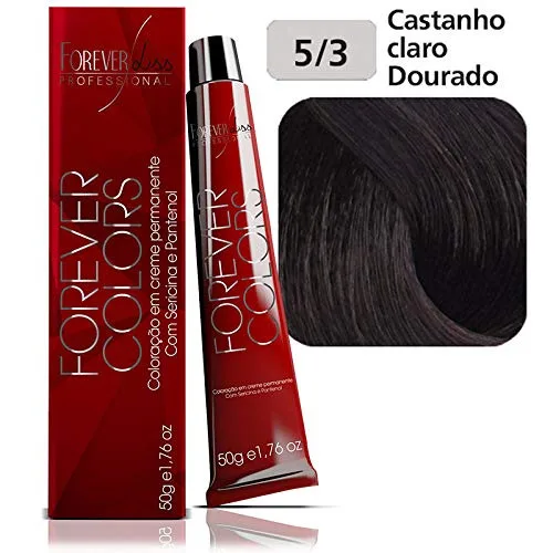 Tintura Forever Colors Cast Claro Dourado 5.3 50g - FOREVER LISS - Higiene E Beleza