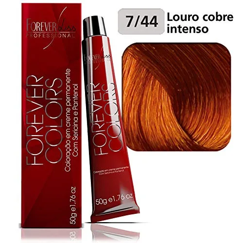 Tintura Forever Colors Louro Cobre Int 7.44 50g - FOREVER LISS - Higiene E Beleza