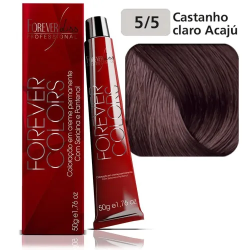 Tintura Forever Colors Cast Claro Acaju 5.5 50g - CLARO - Higiene E Beleza