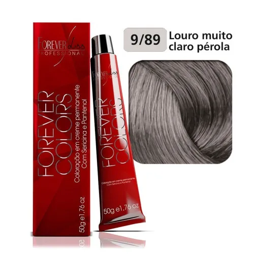 Tintura Forever Colors Louro Claro Perola 9.89 50g - PEROLA - Higiene E Beleza