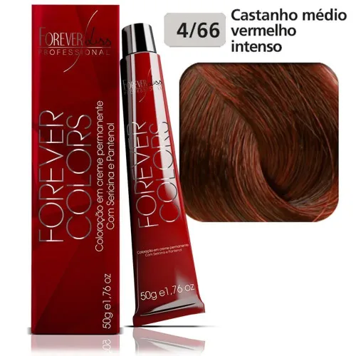 Tintura Forever Colors Cast Medio Verm Int 4.66 50g - FOREVER