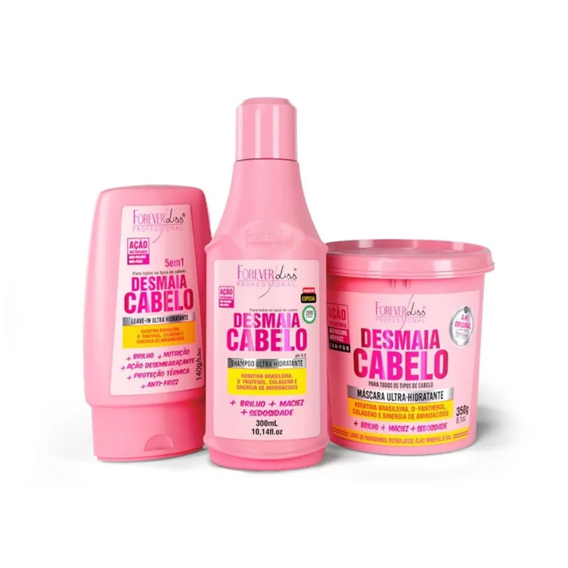 Kit Desmaia Cabelo Anti Frizz E Volume Forever Liss
