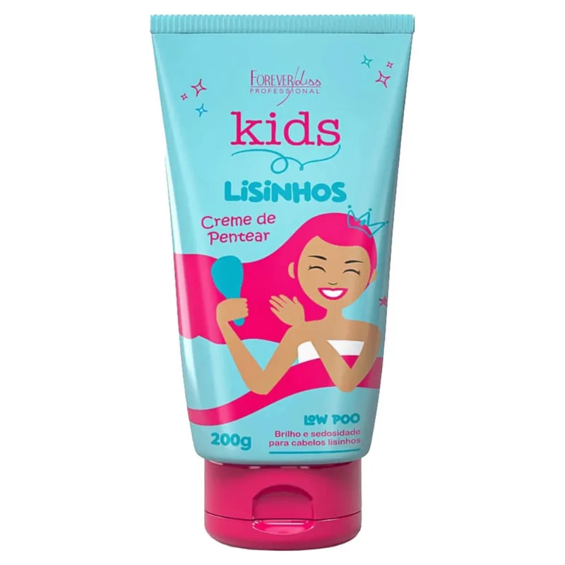 Creme de Pentear 200g Infantil Lisinhos Kids Low Poo Forever Liss