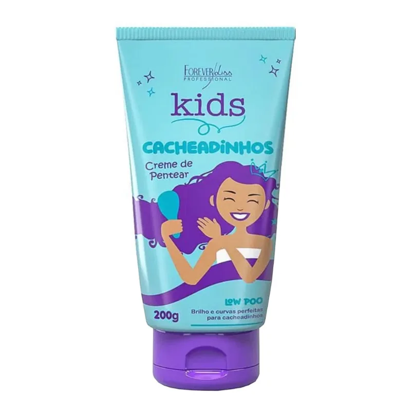 Creme de Pentear 200g Infantil Cacheadinhos Kids Low Poo Forever Liss