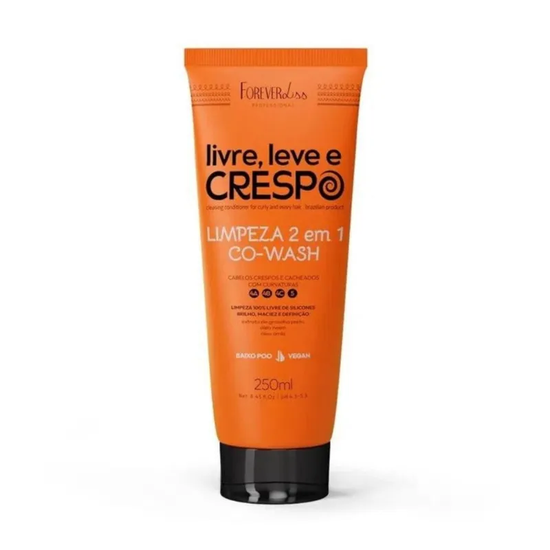 Forever Liss Co-Wash Limpeza 2 em 1 Livre Leve e Crespo 250ml