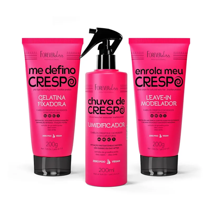 Kit Finalizadores Para Cabelos Crespos Forever Liss - Forever Liss - Cabelos
