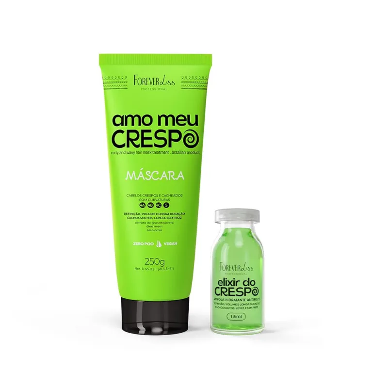 Kit Máscara Hidratante + Ampola Cabelos Crespos Forever Liss