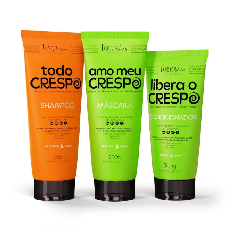 Kit Essencial Para Cabelos Crespos Forever Liss