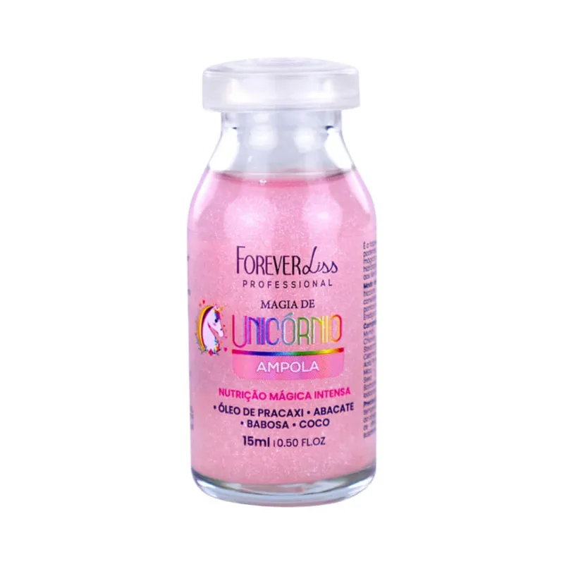 Ampola Forever Liss Magia de Unicórnio 15ml Ampola Forev Liss 15ml Magia De Unicornio