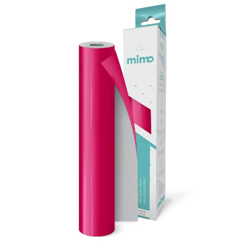 Adesivo Vinil Brilho Rosa Fúcsia Mimo - 30 Cm X 2,5 M
