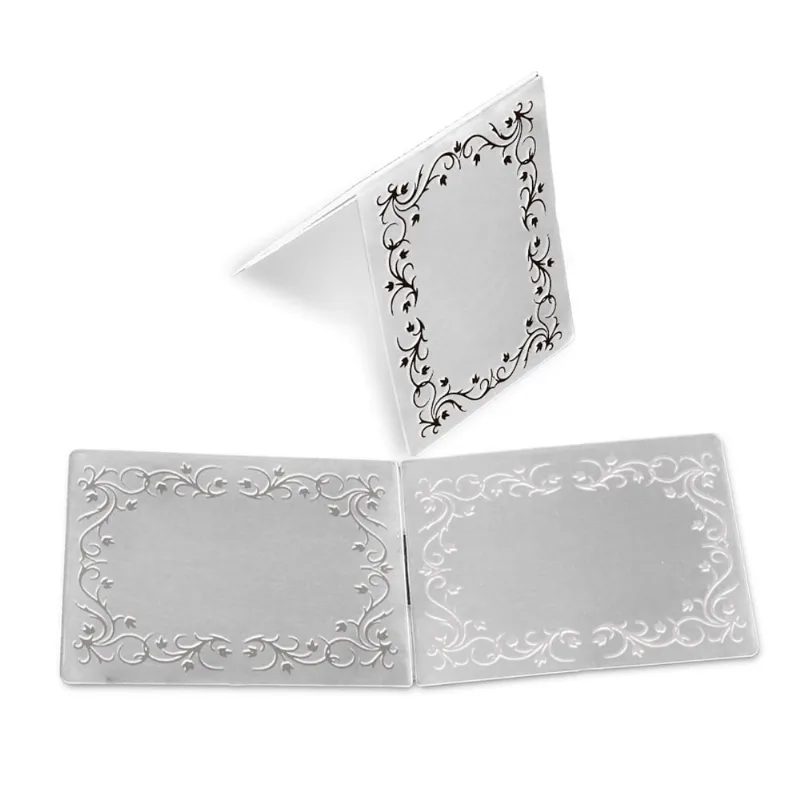 Placa de Textura Molde para Embossing Quadro Floral Mimo - 10,6x15cm