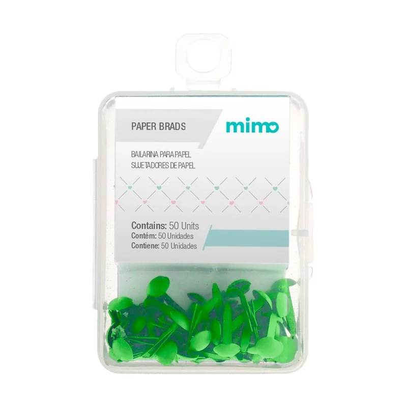 Bailarina Para Papel - 6,5 Mm - Verde Abacate - Mimo - 50 Unids - Não Informado - Papelaria