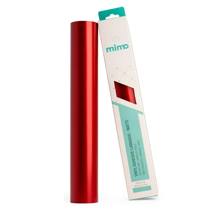 Adesivo Vinil Luminous Fosco - Vermelho Carmim - Mimo - 30,5 Cm X 1,22 M - 1 Unid