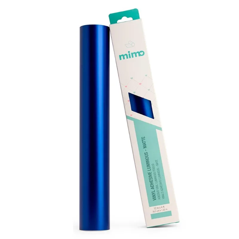Adesivo Vinil Luminous Fosco - Azul Cobalto - Mimo - 30,5 Cm X 1,22 M - 1 Unid