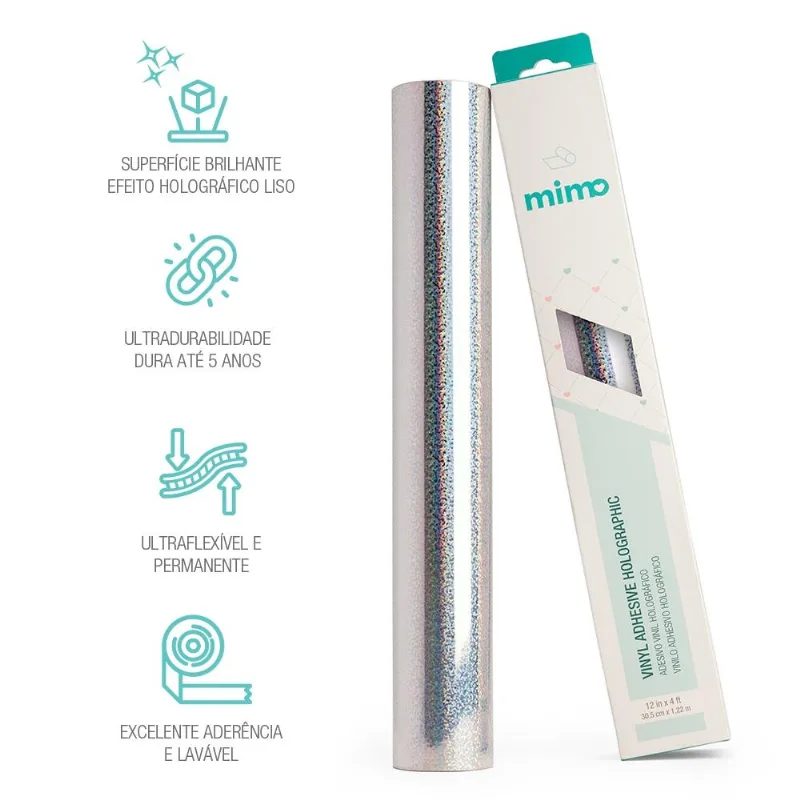 Adesivo Vinil Glitter - Prata - Mimo - 30,5 Cm X 1,22 M - 1 Unid